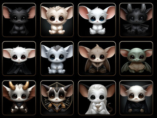 Obraz premium cute halloween creatures