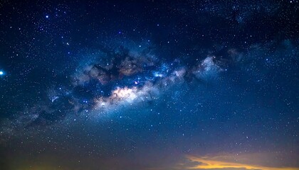 Fototapeta premium Vibrant Milky Way Galaxy Displayed in the Night Sky.