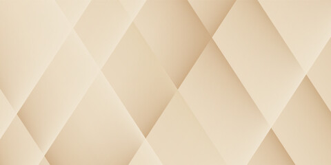 Fototapeta premium Modern abstract background with layered geometric diamond patterns in soft beige tones, ideal for luxury and corporate designs. vector illustration