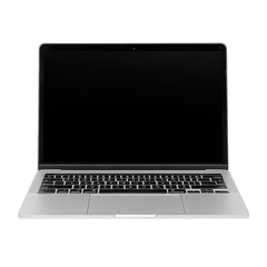 Laptop isolated on transparent background.