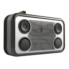 Portable speaker isolated on transparent background.