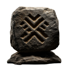 Rough-hewn stone tablet, vector graphic
