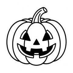 cute halloween pumpkin line art