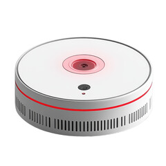 Smart smoke detector Smart smoke detector isolated on transparent background.