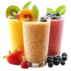 Smoothie isolated on transparent background.