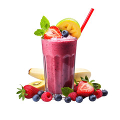 Smoothie isolated on transparent background.