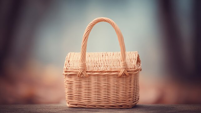 Wicker Picnic Basket: Rustic Style for Autumn Outdoors