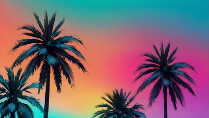 palm trees at sunset