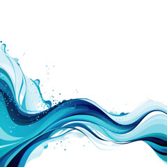 The abstract wave is made in a frame style isolated on transparent background.
