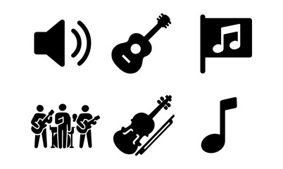 Musical elements and symbols for creative design projects and posters
