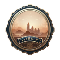 premium quality label isolated on transparent background.
