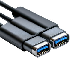 USB-C hub isolated on transparent background.