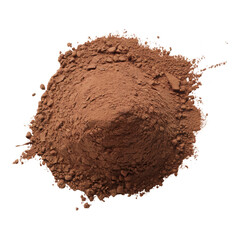 Cocoa powder ingredient isolated on transparent background