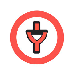 Yen Icon isolated on transparent background.