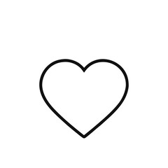 Minimalist black line art heart icon vector scalable graphic for design love romance valentines day