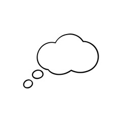 Minimalist line art thought bubble vector illustration scalable graphic idea concept