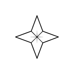 Obraz premium Minimalist line art star symbol vector graphic for scalable design projects