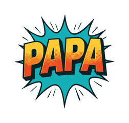 Papa Comic Superhero Pop Style