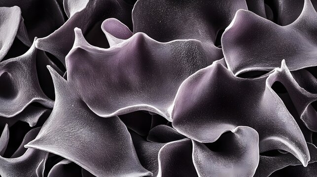 Abstract purple shapes macro photography generated by AI, modern and unique design