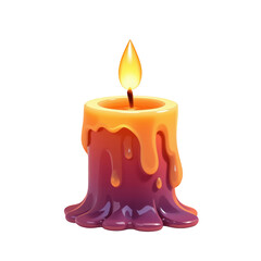 3d halloween candle display spooky atmosphere digital art warm colors creative concept