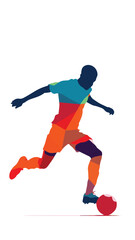Obraz premium soccer player silhouette