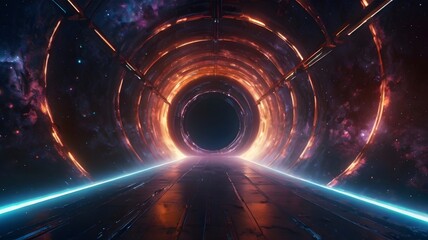 Abstract flight in space hyper jump illustration. Space Background.