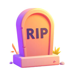 Spooky 3d halloween tombstone decoration graveyard setting digital art nighttime eerie vibe