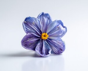 Detailed Purple And Blue Flower Closeup