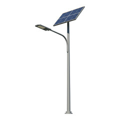 3d icon of solar street light isolated on white background, renewable energy source