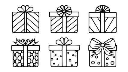set of gift boxes vector