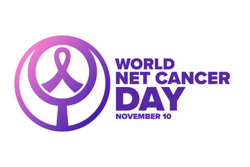 World NET Cancer Day. November 10. Template for background, banner, card, poster with text. Vector EPS10 illustration.