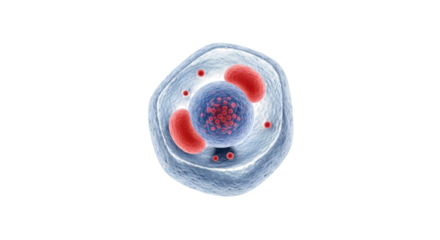 3d illustration of a human cell isolated on transparent background