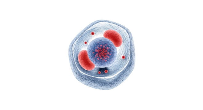3d illustration of a human cell isolated on transparent background
