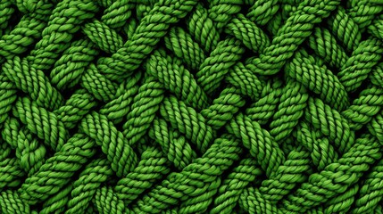 Intricate Green Cable Knit Pattern
