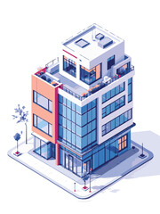 Isometric Modern Office Building