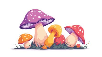 vector illustration of mushrooms