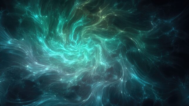 Colorful Spiral Nebula In Space