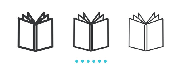 Books Cart Icon. Thin line icon vector