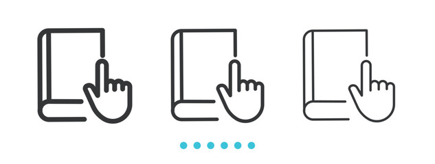 Books Cart Icon. Thin line icon vector