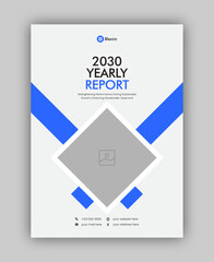 Brochure cover annual report flyer for business agency