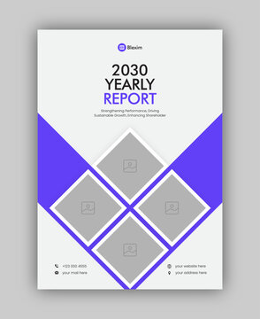 Brochure cover annual report flyer for business agency