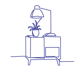 Furniture line art