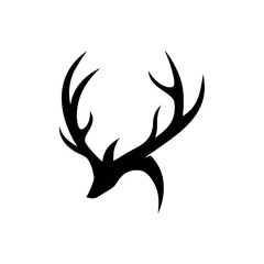 Abstract deer antler logo nature wildlife outdoor identity Vector illustration