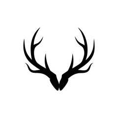 Abstract deer antler logo nature inspired hunting emblem Vector illustration
