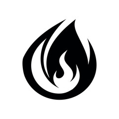 Abstract flame logo modern energy and power concept Vector illustration
