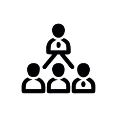 Abstract people pyramid logo strong team harmony concept Vector illustration