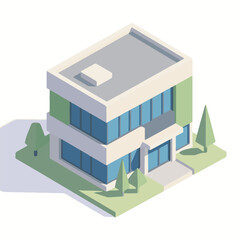 vector isometric building