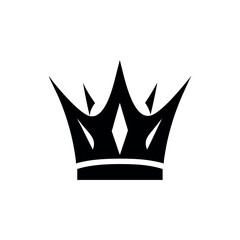 Crown logo simple royal minimal style luxury branding Vector illustration