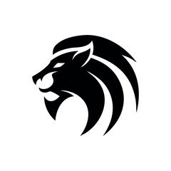 Modern lion head logo bold powerful majestic animal branding Vector illustration