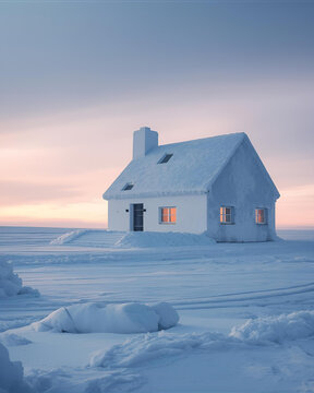 snow house, winter landscape, frozen scenery, snowy cottage, ice home, frosty weather, cold season, snow covered roof, winter wonderland, frozen nature, icy landscape, white snow, holiday season, fros